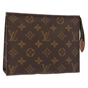 LOUIS VUITTON Monogram Poche Toilette 19 Pouch M47544 LV Auth 150304